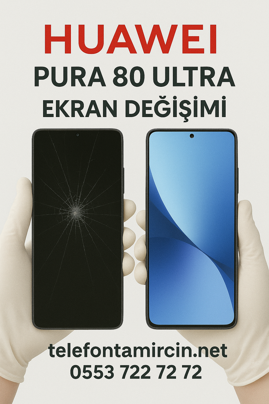 Huawei Pura 80 Ultra Ekran Değişimi