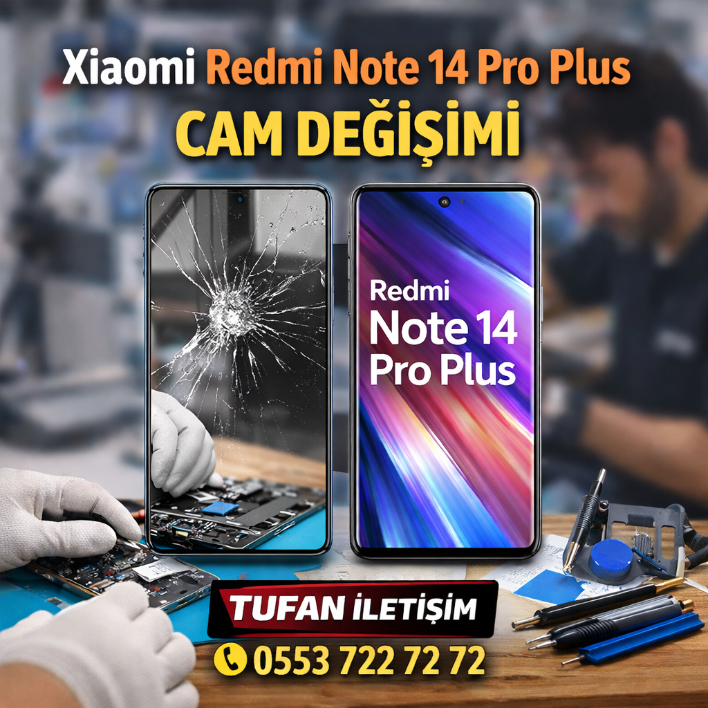 Xiaomi Redmi Note 14 Pro Plus Cam Değişimi