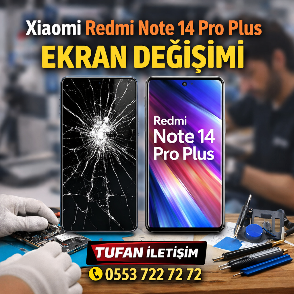Xiaomi Redmi Note 14 Pro Plus Ekran Değişimi